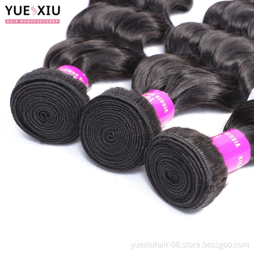 10A Brazilian Virgin Hair Bundles Bouncy Curly Loose Deep Wave 100% Cuticle Aligned Wholesale Human Hair Weave funmi hair
